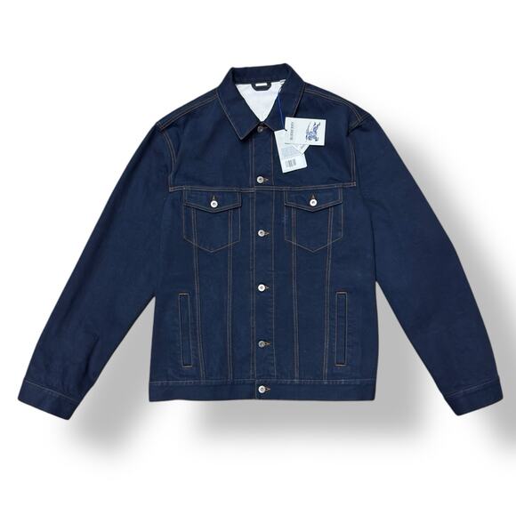 Mens London Navy Blue Denim Flocked Jacket XL $ 1790 Msrp - Picture 4 of 16